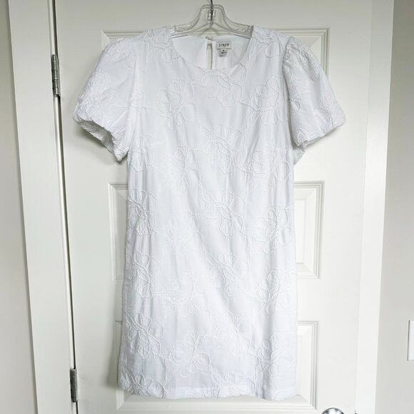 NWT J. Crew Eyelet Puff-Sleeve Mini Dress - Picture 5 of 11